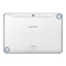 Samsung P7300 Galaxy Tab 8.9 battery cover, battery housing white spare part 7320